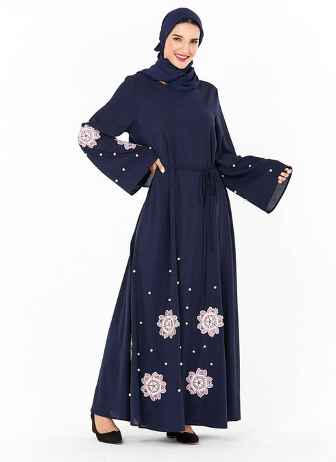 Muslim Women's Embroidery beads Abaya